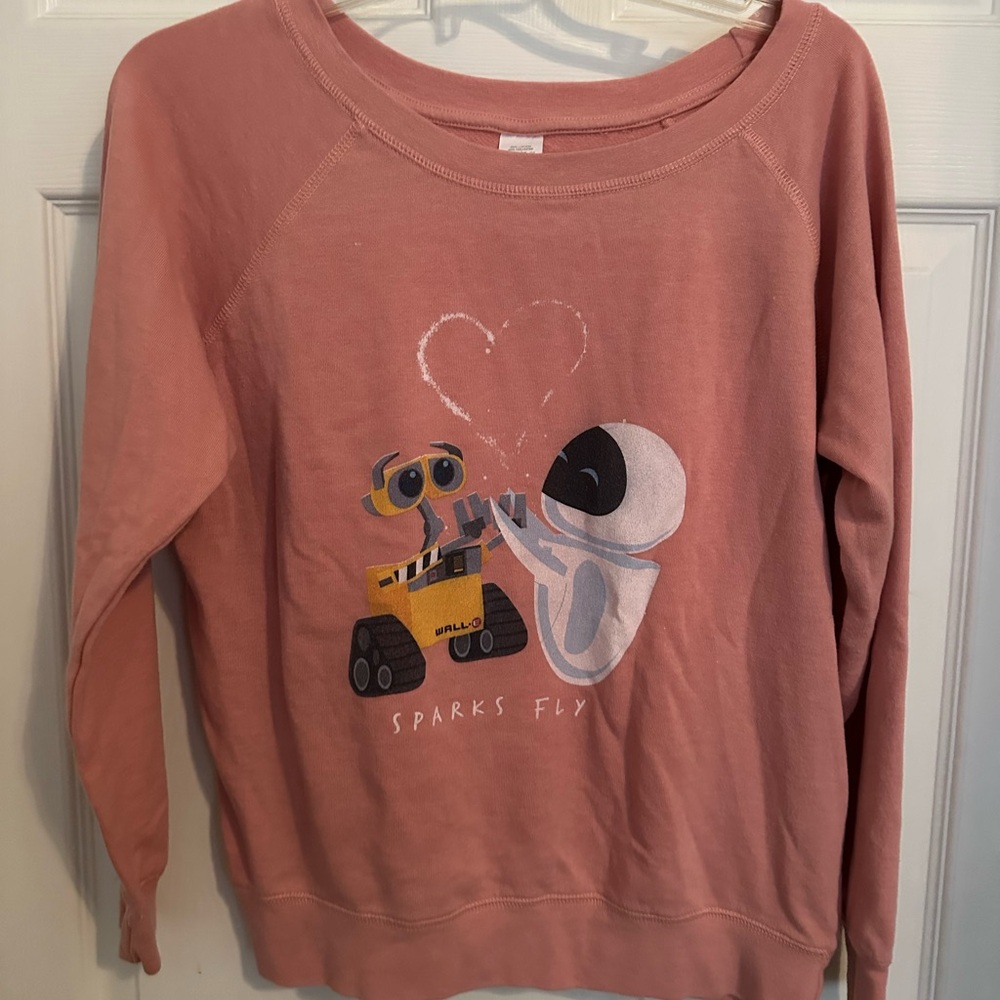 Women's Pink Pixar Wall-e Graphic Sweater Hot Topic